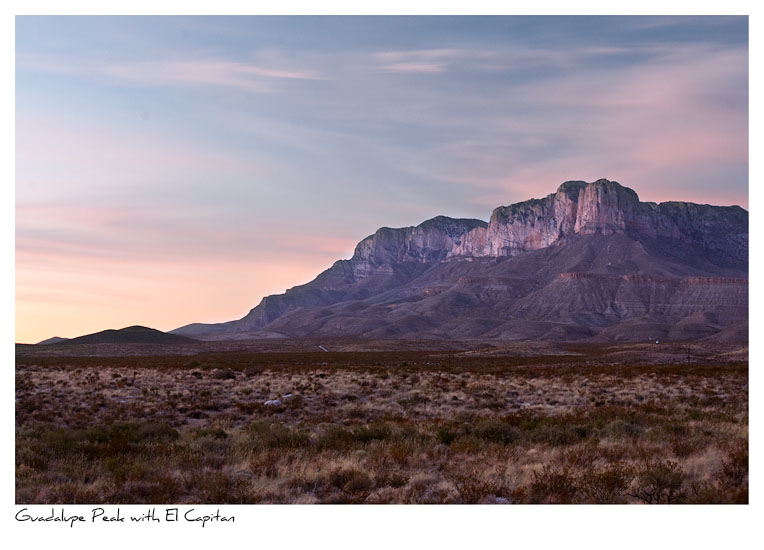 Click to purchase: Guadalupe Peak with El Capitan